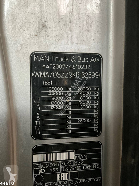 Tahač MAN 26.460 Euro 6 6x6 Kiphydrauliek