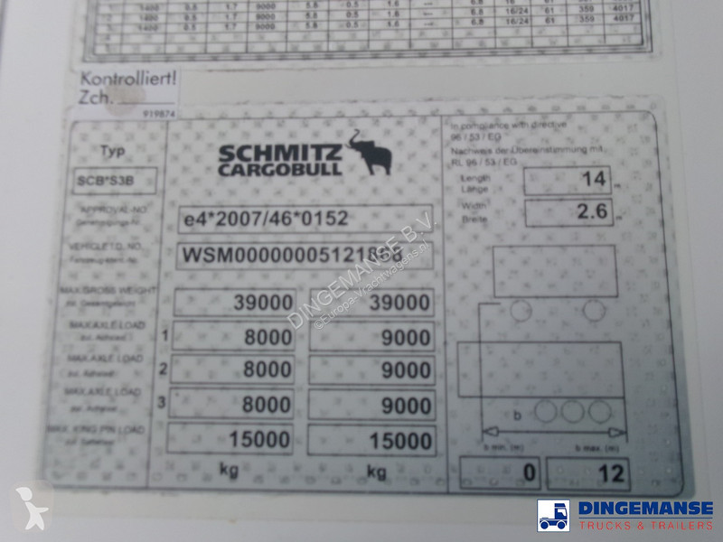 Semiremorca Schmitz Cargobull Frigo trailer +...