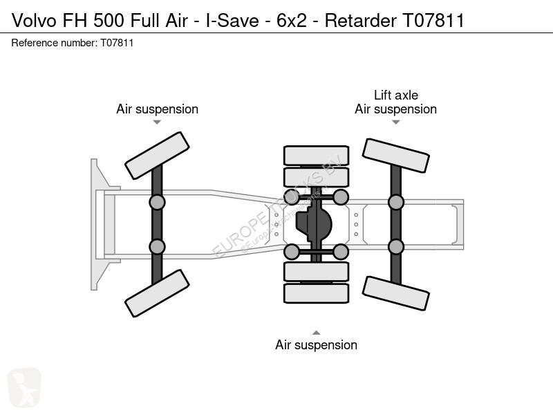 جرار Volvo 500 Full Air - I-Save - 6x2 - Retarder