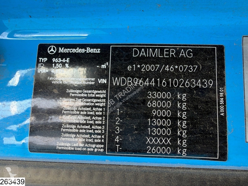 جرار Mercedes 3363 6x4, EURO 6, Retarder,...