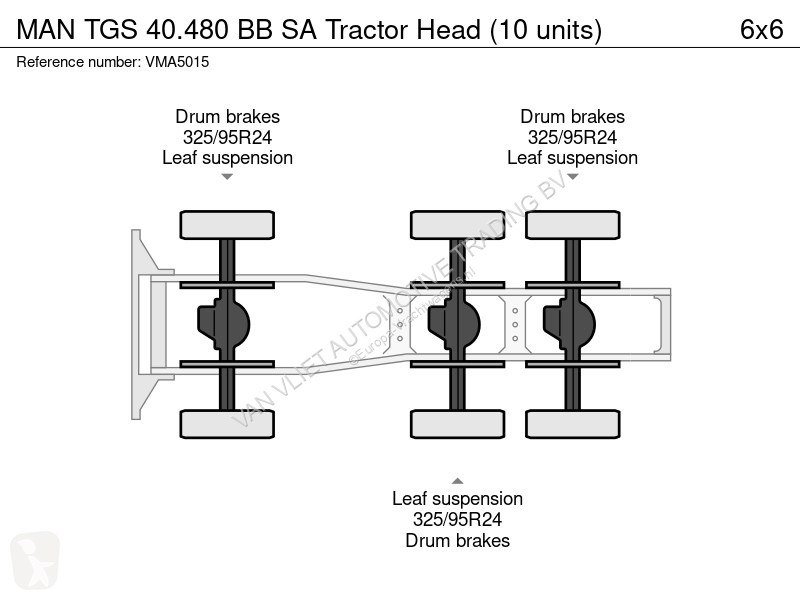 Traktor MAN 40.480 BB SA Tractor Head (10 units)