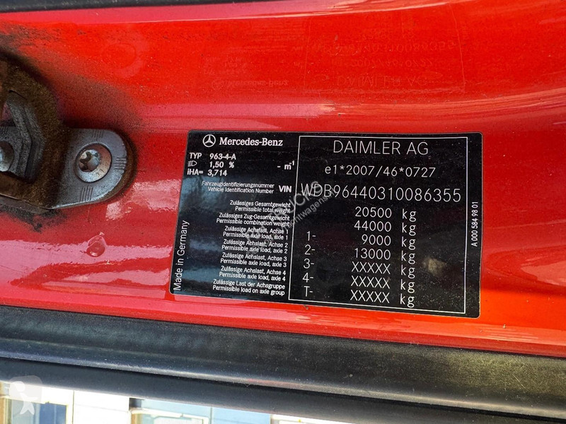 جرار Mercedes 2143 4X4 EURO 6 + TIPPER HYDRAULICS