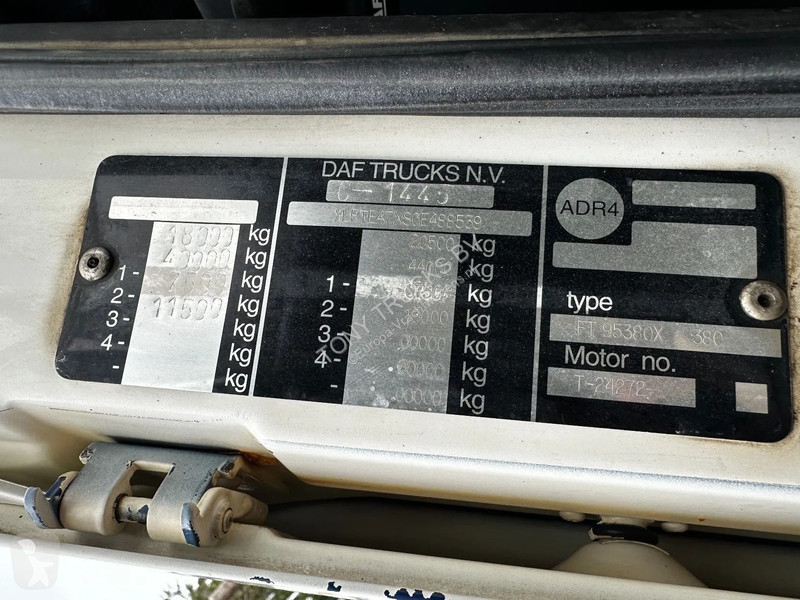 Tracteur DAF 95380 4X2 Tractor-unit Spring/Air...