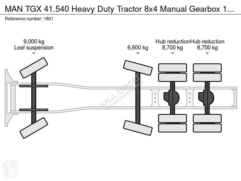 Traktor MAN 41.540 Heavy Duty Tractor 8x4...