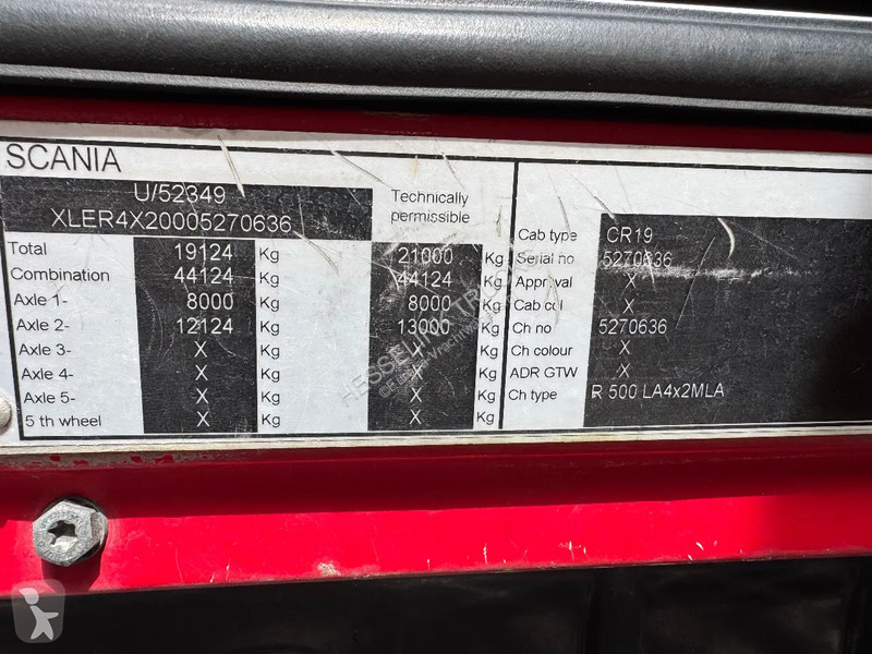Traktor Scania R500 V8 4X2 Highline Retarder 2x...