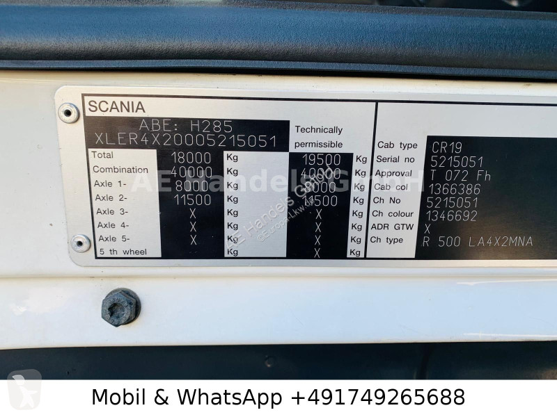 جرار Scania R500 V8 Topline B *Retarder/Euro5/...