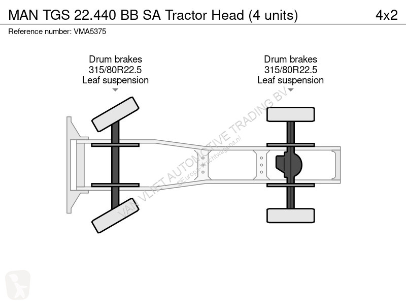 جرار MAN 22.440 BB SA Tractor Head (4 units)