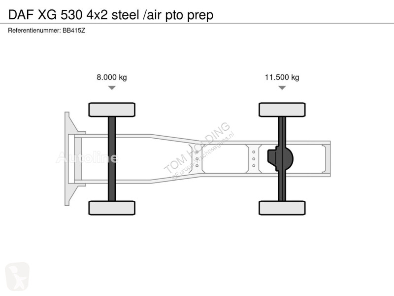 جرار DAF XG 530 4x2 steel /air pto prep