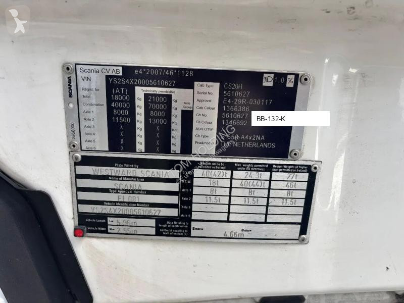 Tractor Scania S650 A4X2NA steel/air retarder...