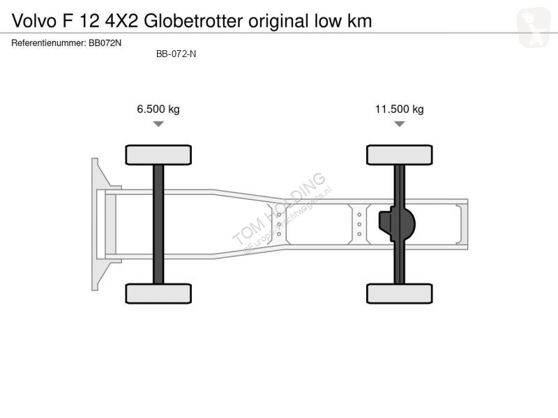 جرار Volvo F 12 4X2 Globetrotter original low km