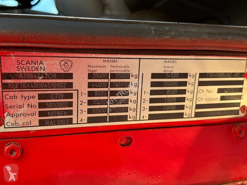 جرار Scania T164-480 V8 6X4 - FU STEE SUSP. -...