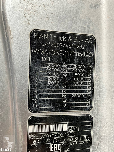 Tahač MAN 26.460 Euro 6 6x6 Kiphydrauliek