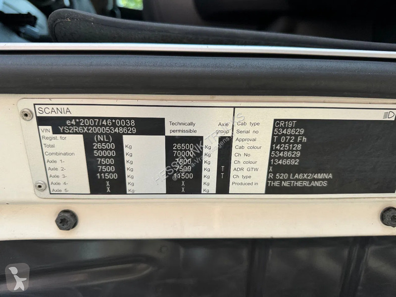 Traktor Scania R520 V8 6X2 Topline Retarder 2x...