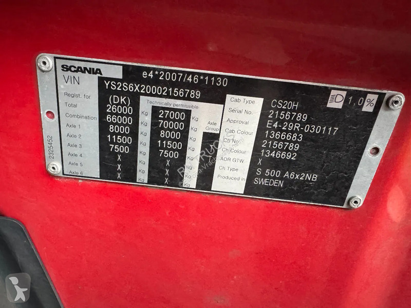 Traktor Scania S500 6X2 - EURO 6 + IFT AXE