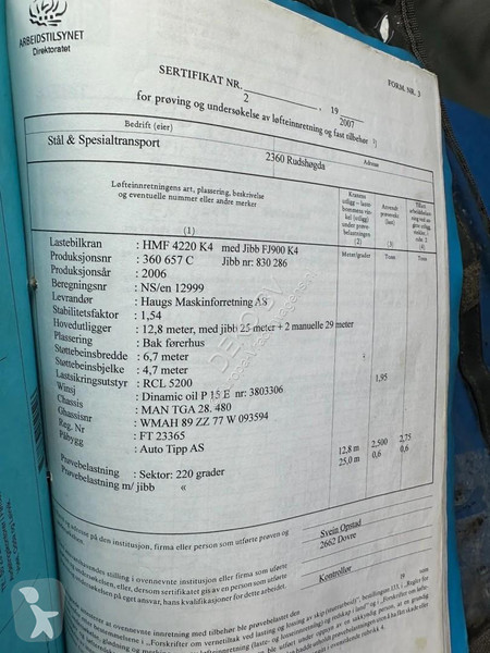 جرار MAN 28.480 6x2!! HMF 42tm/Flyjib...