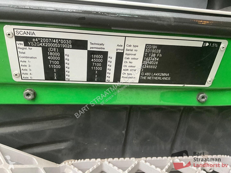 Traktor Scania 480 Highline 4X2 opleggertrekker...