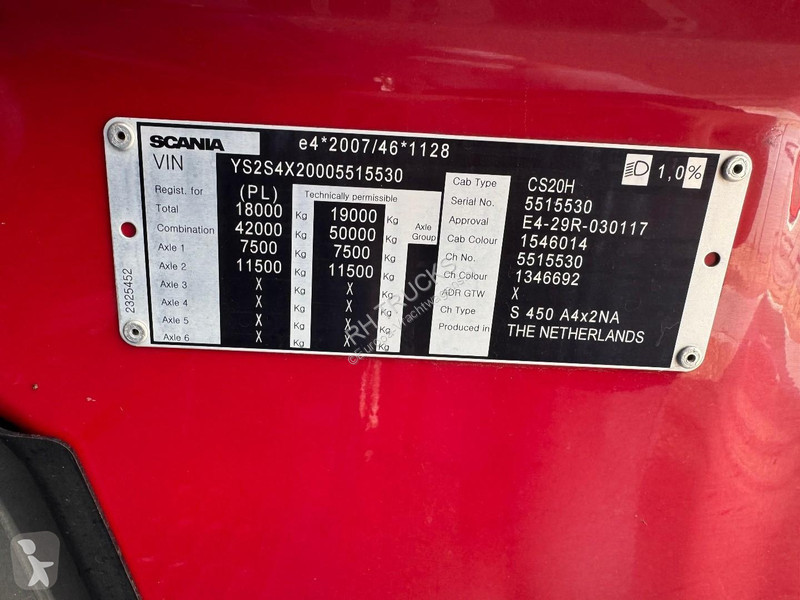 Trekker Scania S450 4X2 EURO 6 + RETARDER