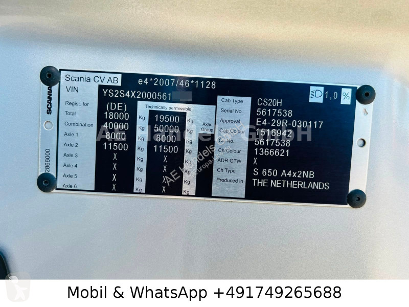 جرار Scania S650 V8 Highine...