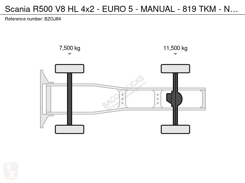 Cabeza tractora Scania R500 V8 H 4x2 - EURO 5 -...