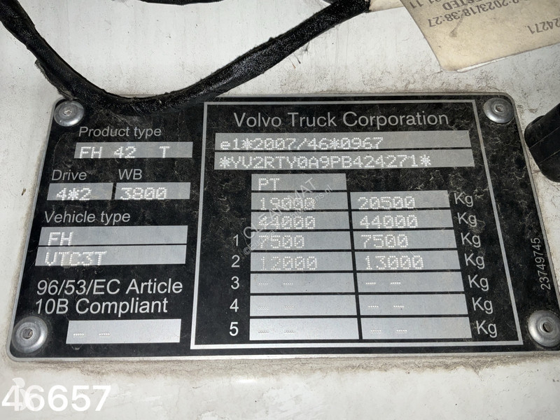 Cabeza tractora Volvo FH 460 Voith Retarder!!