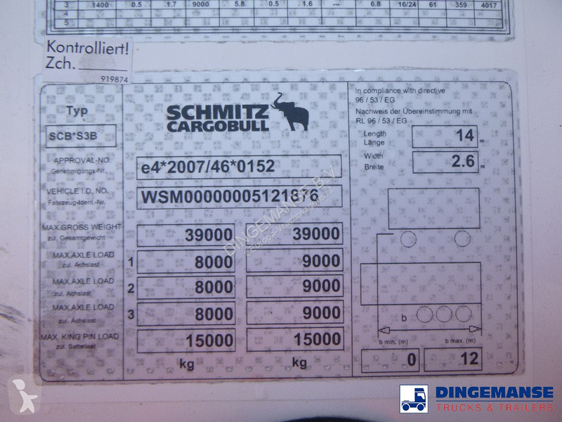 Semiremorca Schmitz Cargobull Frigo trailer +...