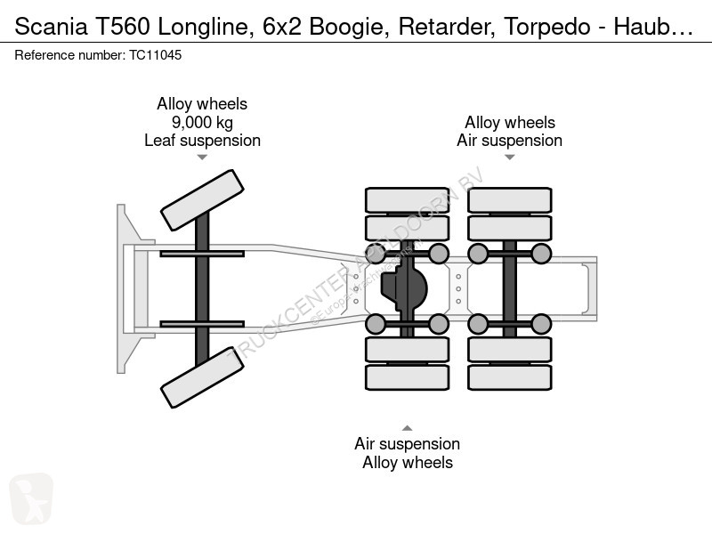 جرار Scania T560 Longline, 6x2 Boogie,...