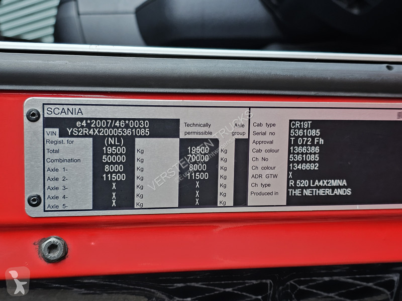 Traktor Scania 520 V8 4x2 / ETADE / 2 TANKS