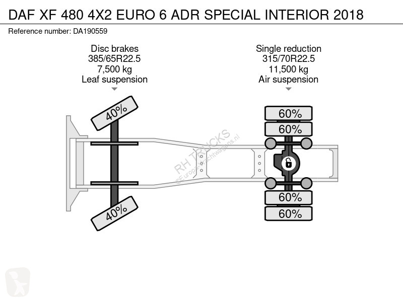 Trekker DAF 480 4X2 EURO 6 ADR SPECIAL INTERIOR...