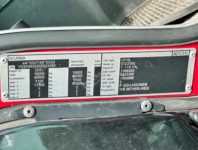 Traktor Scania P320 EURO 5 FULL AIR DAY CAB LOW...