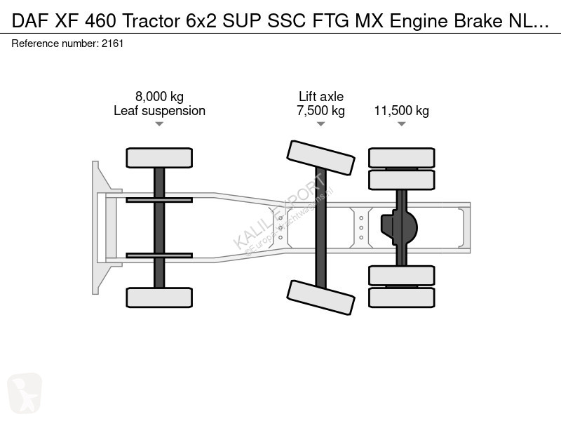 Tractor DAF Tractor 6x2 SUP SSC FTG MX Engine...