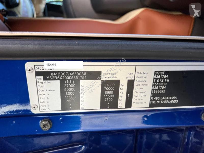 Traktor Scania R490 6X2 Topline Standairco 2X...