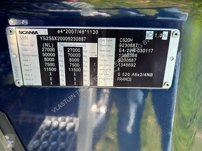 جرار Scania 520S V8 NGS | 6X2 NB | FU-AIR |...