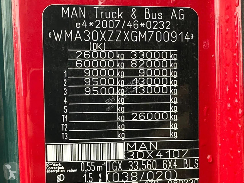 جرار MAN 33.560 6X4 EURO 6 - 113 TON - 290400 KM