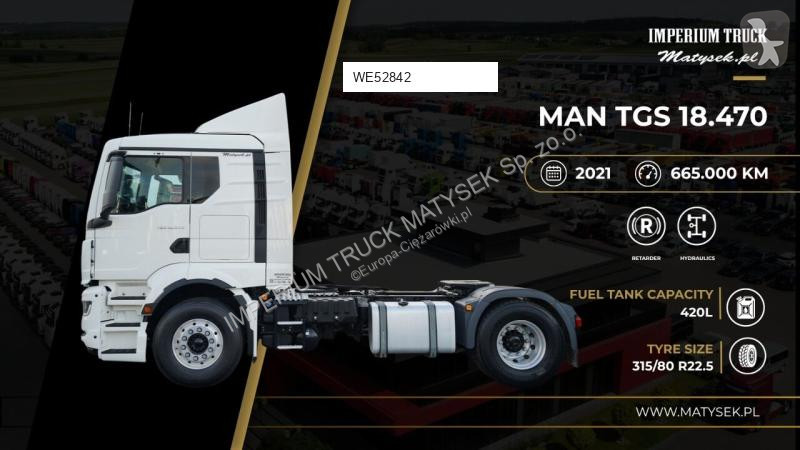 Tahač MAN TGS 18.470 / HYDRAULIKA / RETARDER /...