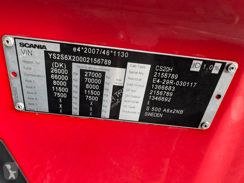 Traktor Scania S500 6X2 - EURO 6 + IFT AXE