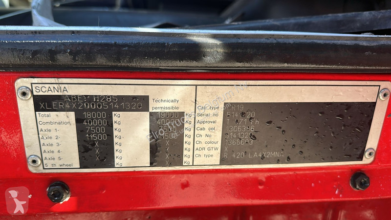 Tracteur Scania R 420 (RETARDER / MANUA GEARBOX...