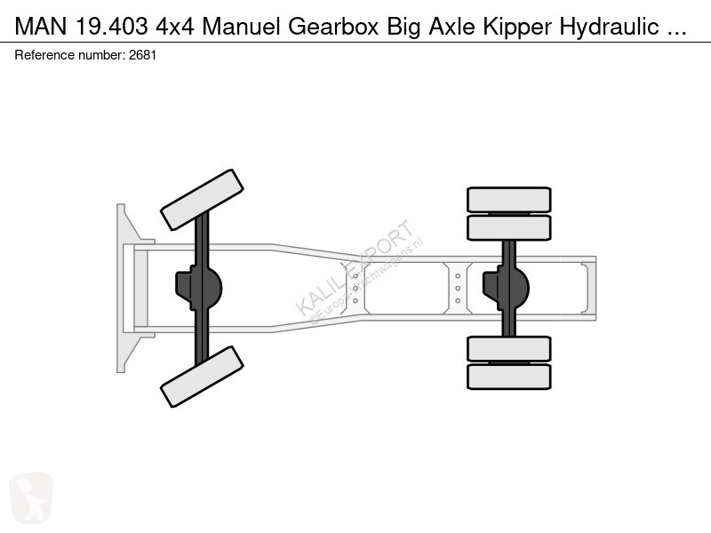 جرار MAN 4x4 Manuel Gearbox Big Axle Kipper...