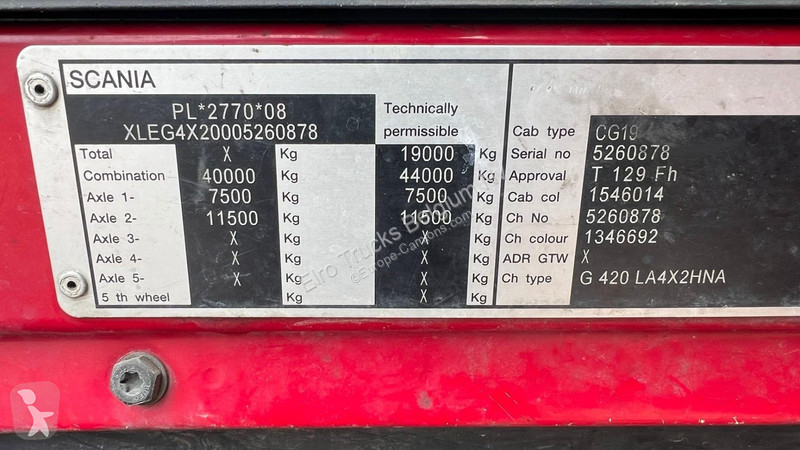 جرار Scania G 420 (MANUA GEARBOX / BOITE MANUEE...