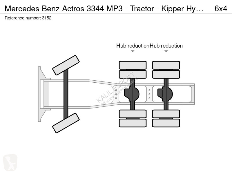 Traktor Mercedes 3344 MP3 - Tractor - Kipper...