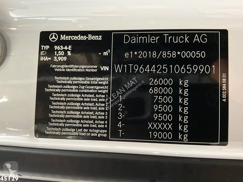 Traktor Mercedes 2663 6x4 Euro 6 Trekker with...