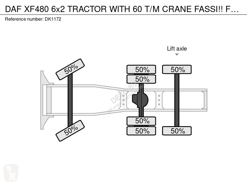 Trattore Stradale DAF XF 6x2 TRACTOR WITH 60...