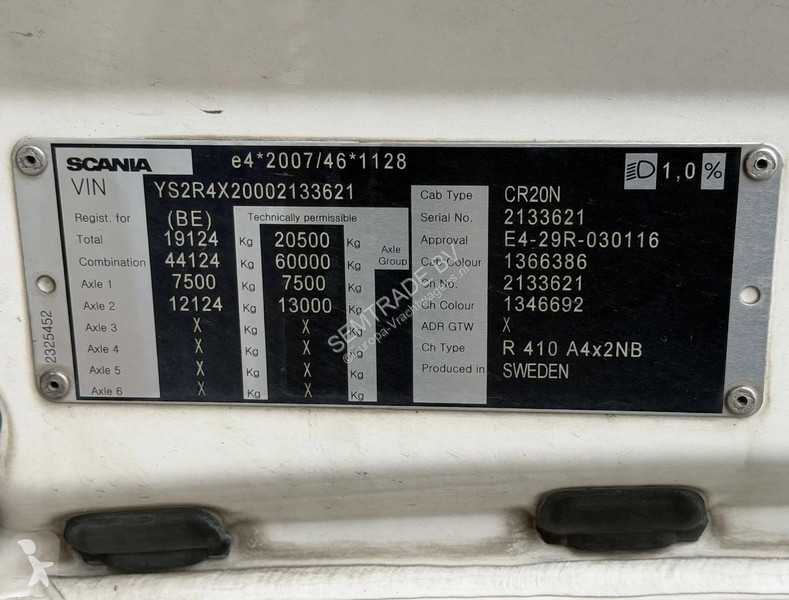 جرار Scania R410 NGS FU AIR RETARDER 2X TANKS...