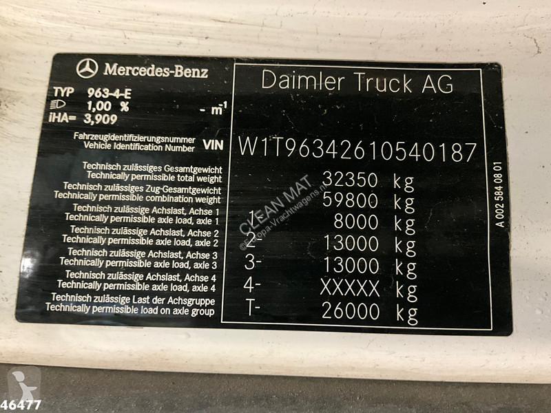 جرار Mercedes 3348 6x4 Euro 6 Kiphydrauliek...
