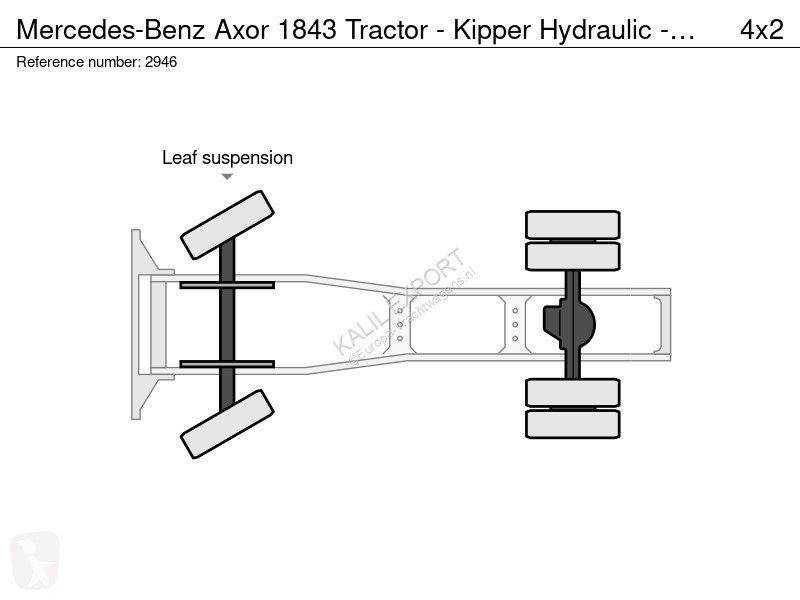 جرار Mercedes 1843 Tractor - Kipper Hydraulic -...