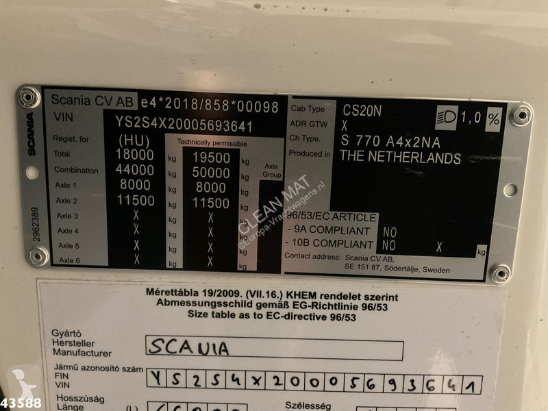 Traktor Scania S770 V8 