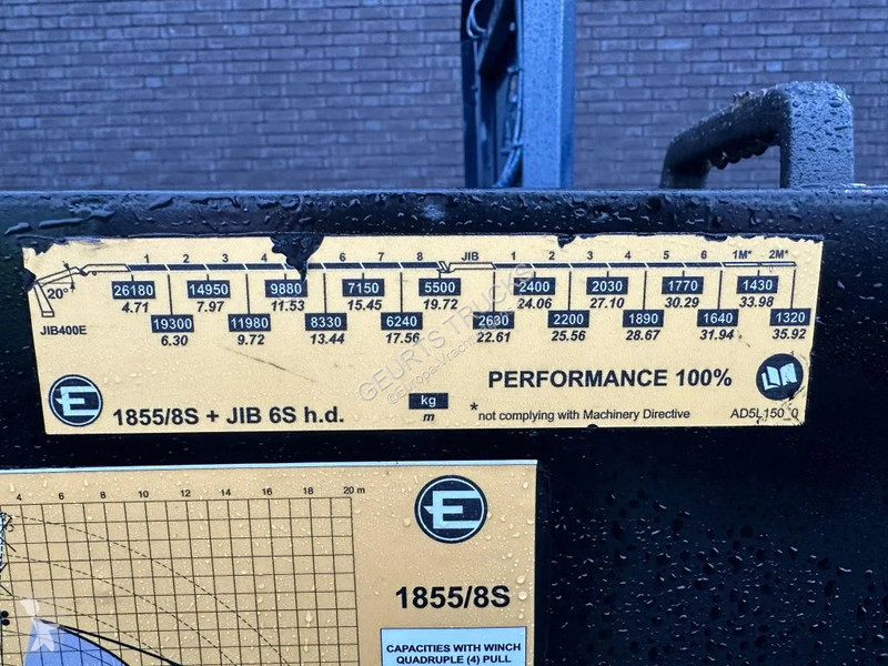 Traktor Volvo 16650 8X2 + EFFER 1855/8S + JIB...