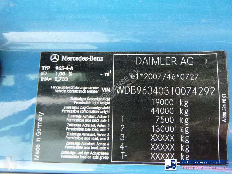 Tahač Mercedes 1843 4x2 Euro 6 + PTO + ADR