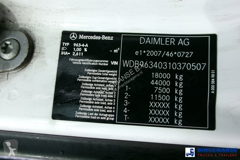 Traktor Mercedes 1843 4x2 Euro 6 / ADR + PTO