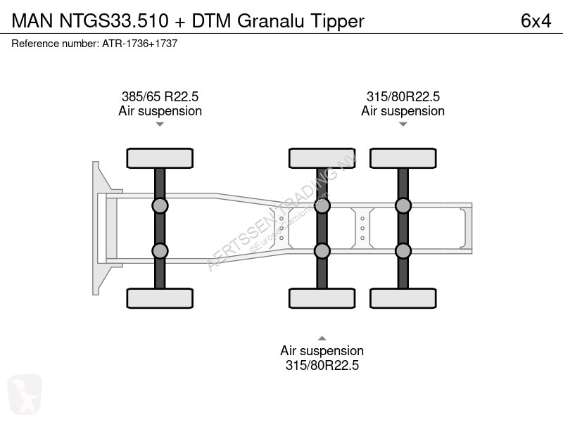 Traktor MAN N33.510 + DTM Granalu Tipper