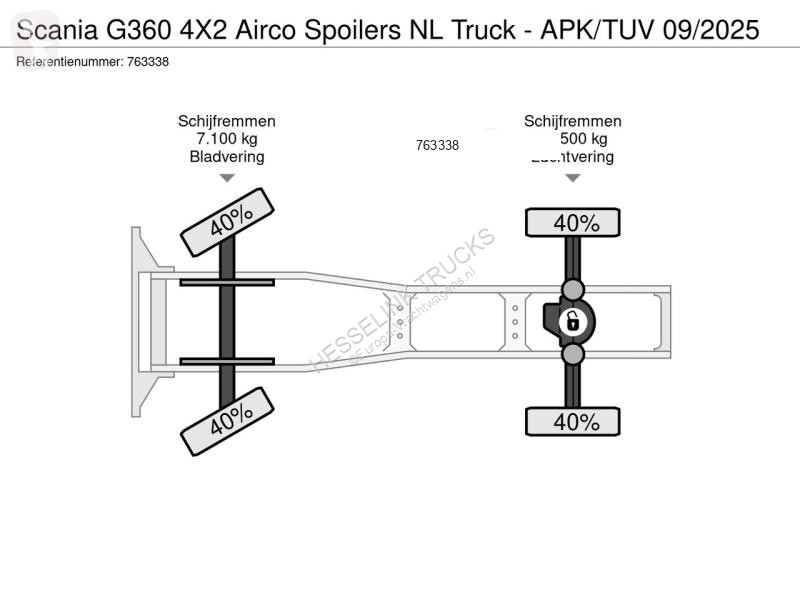 Traktor Scania G360 4X2 Airco Spoilers NL Truck...